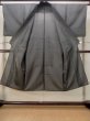 Photo2: N0116I Vintage Japanese  Dark Gray Men's Kimono / Cotton/hemp Plaid Checks Aging deterioration. There is an impression from use.  (Grade C) (2)