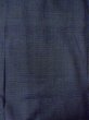 Photo3: N0116M Vintage Japanese  Dark Navy Blue Men's Kimono / Silk. Plaid Checks   (Grade C) (3)