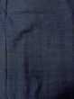 Photo4: N0116M Vintage Japanese  Dark Navy Blue Men's Kimono / Silk. Plaid Checks   (Grade C) (4)