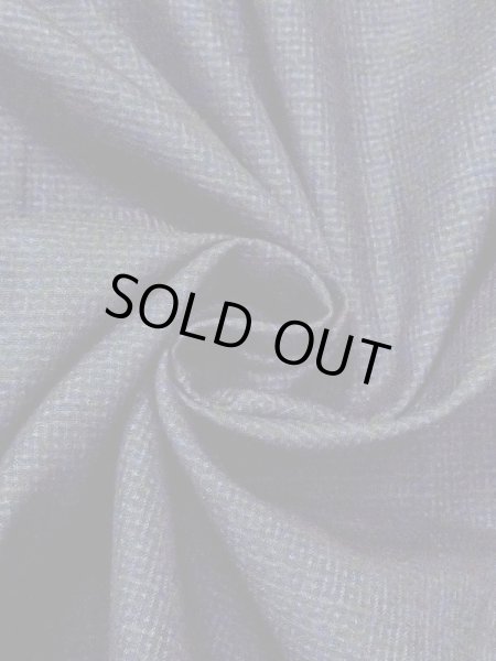 Photo9: N0116M Vintage Japanese  Dark Navy Blue Men's Kimono / Silk. Plaid Checks   (Grade C) (9)