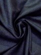 Photo10: N0116M Vintage Japanese  Dark Navy Blue Men's Kimono / Silk. Plaid Checks   (Grade C) (10)