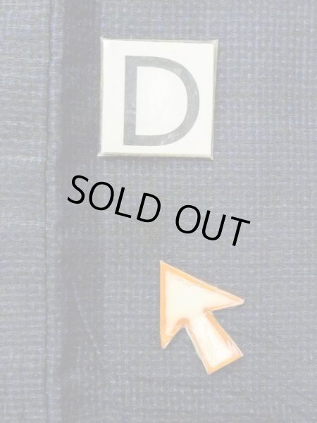 Photo15: N0116M Vintage Japanese  Dark Navy Blue Men's Kimono / Silk. Plaid Checks   (Grade C) (15)