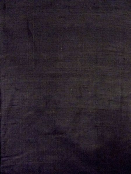 Photo3: N0116N Vintage Japanese   Black Men's Kimono / Silk. Stripes   (Grade C) (3)