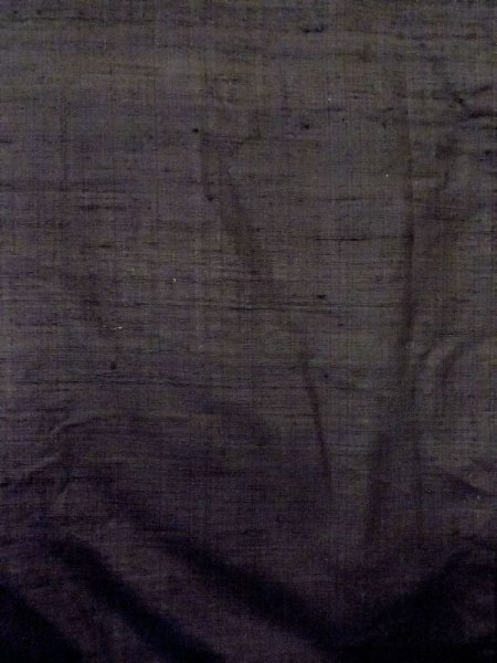 Photo4: N0116N Vintage Japanese   Black Men's Kimono / Silk. Stripes   (Grade C) (4)