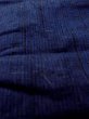 Photo8: Mint N0116O Used Japanese   Indigo Blue Men's Kimono / Silk. Stripes   (Grade A) (8)
