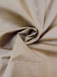 Photo9: N0116P Used Japanese   Beige Men's Kimono / Silk. Stripes   (Grade B) (9)