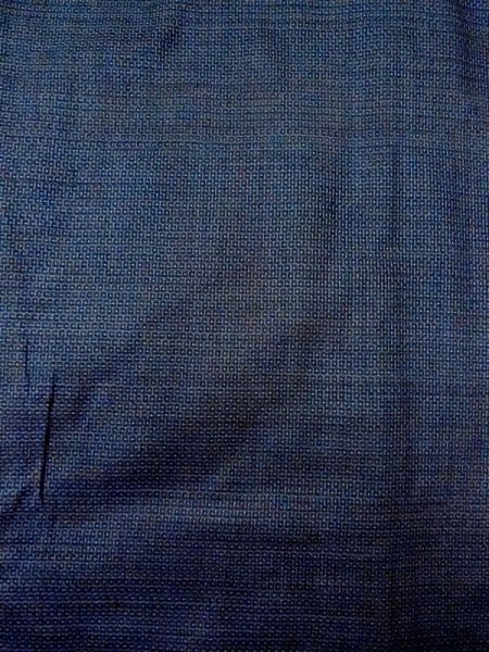 Photo3: Mint N0116Q Vintage Japanese   Navy Blue Men's Kimono / Silk. Tortoise-shell pattern(Hexagonal pattern)   (Grade A) (3)