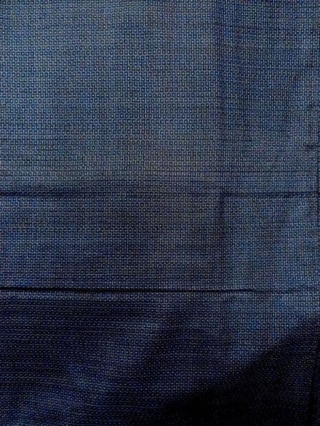 Photo4: Mint N0116Q Vintage Japanese   Navy Blue Men's Kimono / Silk. Tortoise-shell pattern(Hexagonal pattern)   (Grade A) (4)