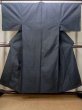 Photo1: Mint N0116R Vintage Japanese   Navy Blue Men's Kimono / Silk. Tortoise-shell pattern(Hexagonal pattern)   (Grade A) (1)
