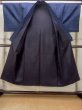 Photo2: N0116U Used Japanese   Indigo Blue Men's Kimono / Silk. Stripes   (Grade B) (2)