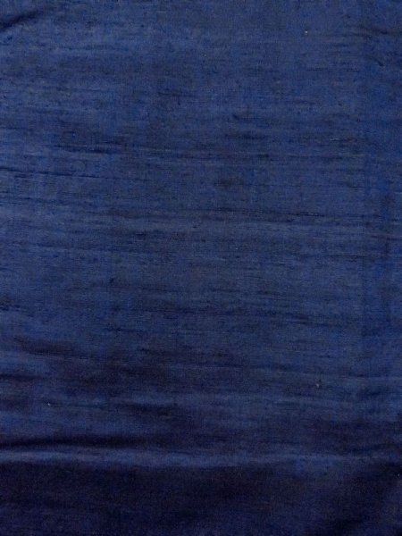 Photo4: N0116U Used Japanese   Indigo Blue Men's Kimono / Silk. Stripes   (Grade B) (4)