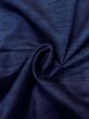 Photo9: N0116U Used Japanese   Indigo Blue Men's Kimono / Silk. Stripes   (Grade B) (9)