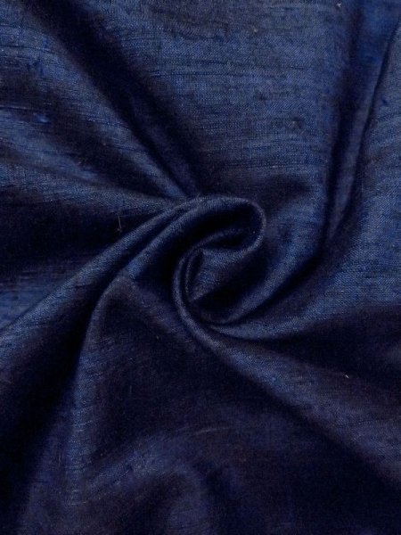 Photo10: N0116U Used Japanese   Indigo Blue Men's Kimono / Silk. Stripes   (Grade B) (10)