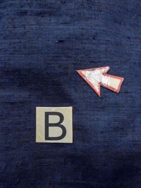 Photo13: N0116U Used Japanese   Indigo Blue Men's Kimono / Silk. Stripes   (Grade B) (13)