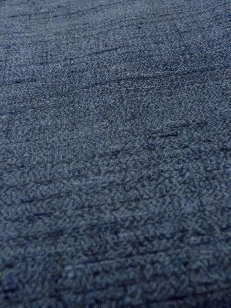 Photo7: Mint N0116V Vintage Japanese  Bluish Gray Men's Kimono / Silk. Stripes   (Grade A) (7)