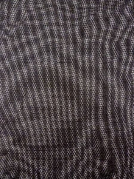 Photo3: Mint N0116X Used Japanese   Black Men's Kimono / Silk. Tortoise-shell pattern(Hexagonal pattern)   (Grade A) (3)