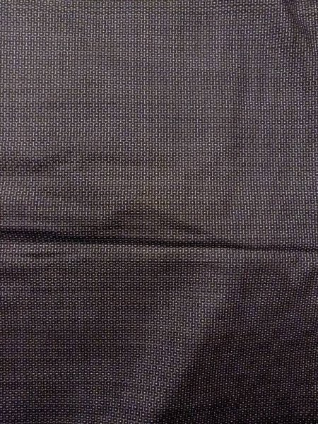 Photo4: Mint N0116X Used Japanese   Black Men's Kimono / Silk. Tortoise-shell pattern(Hexagonal pattern)   (Grade A) (4)