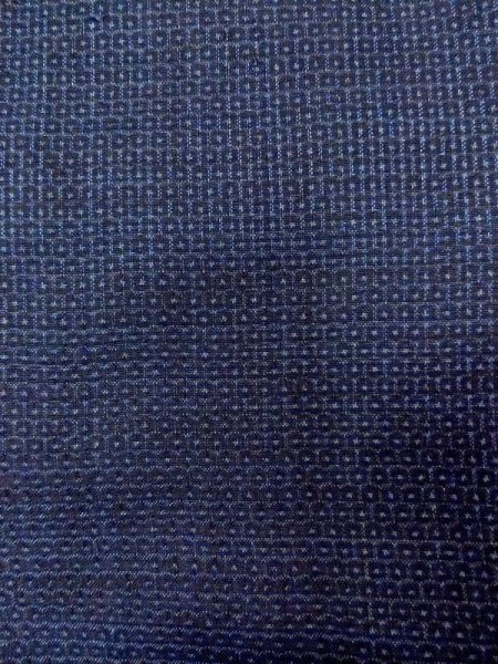 Photo5: N0116Y Vintage Japanese   Indigo Blue Men's Kimono / Silk. Tortoise-shell pattern(Hexagonal pattern)   (Grade C) (5)