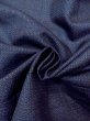 Photo8: N0116Y Vintage Japanese   Indigo Blue Men's Kimono / Silk. Tortoise-shell pattern(Hexagonal pattern)   (Grade C) (8)