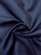 Photo9: N0116Y Vintage Japanese   Indigo Blue Men's Kimono / Silk. Tortoise-shell pattern(Hexagonal pattern)   (Grade C) (9)