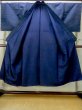 Photo2: Mint N0116Z Used Japanese  Grayish Indigo Blue Men's Kimono / Silk.    (Grade A) (2)