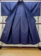 Photo2: Mint N0117A Used Japanese   Indigo Blue Men's Kimono / Silk.    (Grade A+) (2)