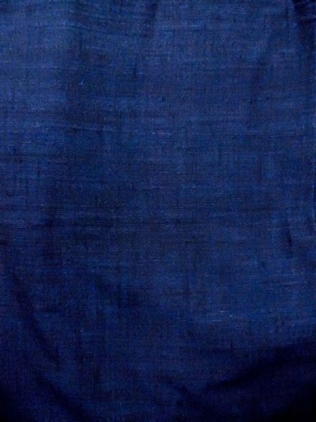 Photo4: Mint N0117A Used Japanese   Indigo Blue Men's Kimono / Silk.    (Grade A+) (4)
