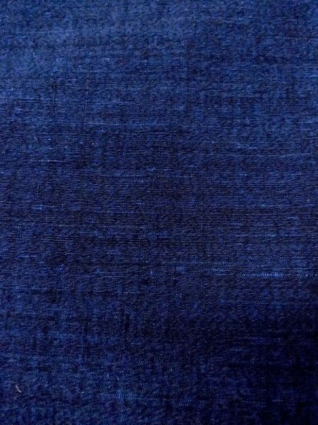 Photo5: Mint N0117A Used Japanese   Indigo Blue Men's Kimono / Silk.    (Grade A+) (5)