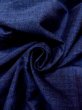 Photo8: Mint N0117A Used Japanese   Indigo Blue Men's Kimono / Silk.    (Grade A+) (8)