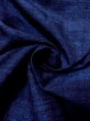 Photo9: Mint N0117A Used Japanese   Indigo Blue Men's Kimono / Silk.    (Grade A+) (9)
