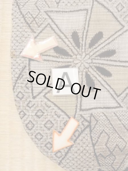 Photo14: N0123A Antique Japanese women   Brown 0 / Silk. Greek key fret,   (Grade C) (14)