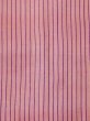 Photo6: N0123C Antique Japanese women Vivid Grayish Pink TSUMUGI pongee / Silk. Stripes Arrow feather pattern. There is an impression from use.  (Grade C) (6)