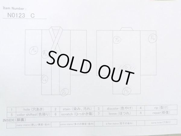 Photo11: N0123C Antique Japanese women Vivid Grayish Pink TSUMUGI pongee / Silk. Stripes Arrow feather pattern. There is an impression from use.  (Grade C) (11)