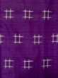 Photo3: N0123E Antique Japanese women  Vivid Purple TSUMUGI pongee / Silk. Parallel Cross There is an impression from use.  (Grade C) (3)