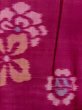 Photo3: N0123F Antique Japanese women   Dark Red ORI woven / Silk. Flower There is an impression from use.  (Grade C) (3)