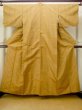Photo1: N0123H Vintage Japanese women  Grayish Yellow KOMON dyed / Silk. Plaid Checks   (Grade B) (1)