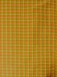 Photo3: N0123H Vintage Japanese women  Grayish Yellow KOMON dyed / Silk. Plaid Checks   (Grade B) (3)