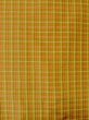 Photo4: N0123H Vintage Japanese women  Grayish Yellow KOMON dyed / Silk. Plaid Checks   (Grade B) (4)