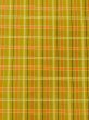 Photo5: N0123H Vintage Japanese women  Grayish Yellow KOMON dyed / Silk. Plaid Checks   (Grade B) (5)
