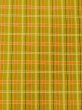 Photo5: N0123H Vintage Japanese women  Grayish Yellow KOMON dyed / Silk. Plaid Checks   (Grade B) (5)