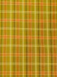 Photo6: N0123H Vintage Japanese women  Grayish Yellow KOMON dyed / Silk. Plaid Checks   (Grade B) (6)