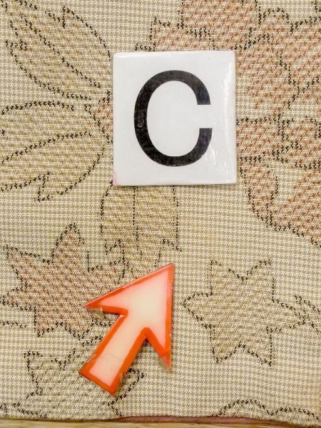 Photo16: N0123K Vintage Japanese women Light Grayish Beige TSUMUGI pongee / Silk. Peony,   (Grade C) (16)