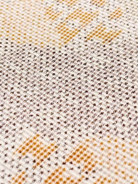 Photo10: N0123L Vintage Japanese women  Grayish Multi Color TSUMUGI pongee / Silk. Iris,   (Grade C) (10)