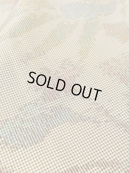 Photo9: N0123M Vintage Japanese women  Grayish Green TSUMUGI pongee / Silk. Flower,   (Grade C) (9)