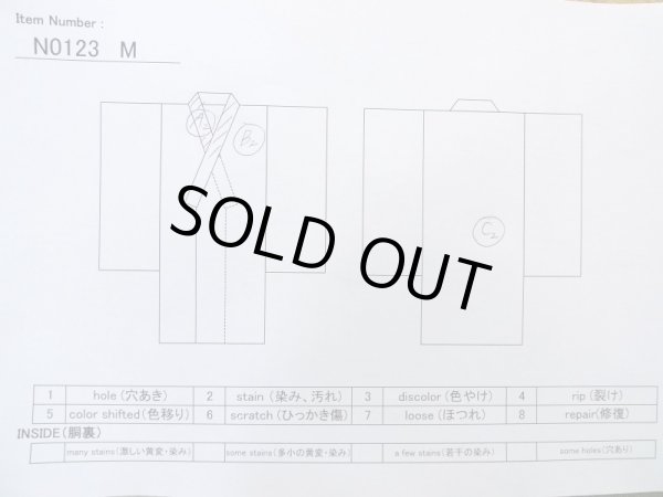 Photo13: N0123M Vintage Japanese women  Grayish Green TSUMUGI pongee / Silk. Flower,   (Grade C) (13)