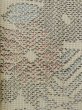 Photo5: N0123O Used Japanese women Pale Grayish Green TSUMUGI pongee / Silk. Flower,   (Grade C) (5)