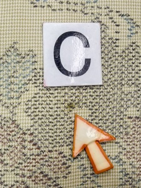 Photo16: N0123O Used Japanese women Pale Grayish Green TSUMUGI pongee / Silk. Flower,   (Grade C) (16)