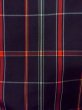 Photo6: Mint N0123S Vintage Japanese women   Black TSUMUGI pongee / Synthetic. Plaid Checks   (Grade A) (6)