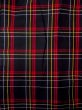 Photo3: Mint N0123U Vintage Japanese women   Black TSUMUGI pongee / Silk. Plaid Checks   (Grade A) (3)