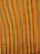 Photo3: N0123Z Vintage Japanese women   Yellow TSUMUGI pongee / Silk. Stripes   (Grade C) (3)